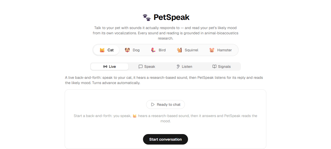 PetSpeak screenshot