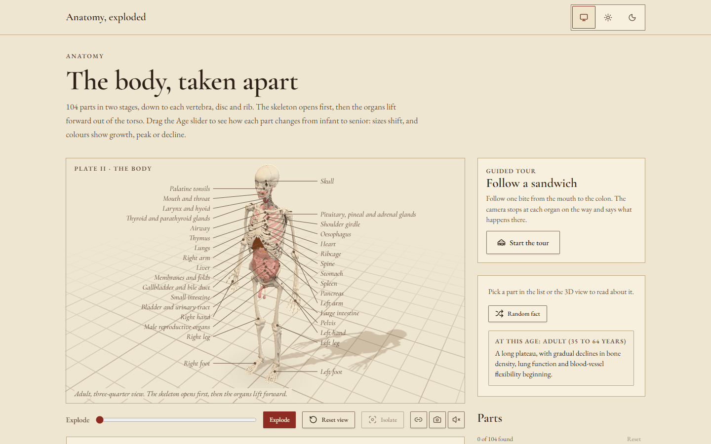 Exploded Anatomy screenshot