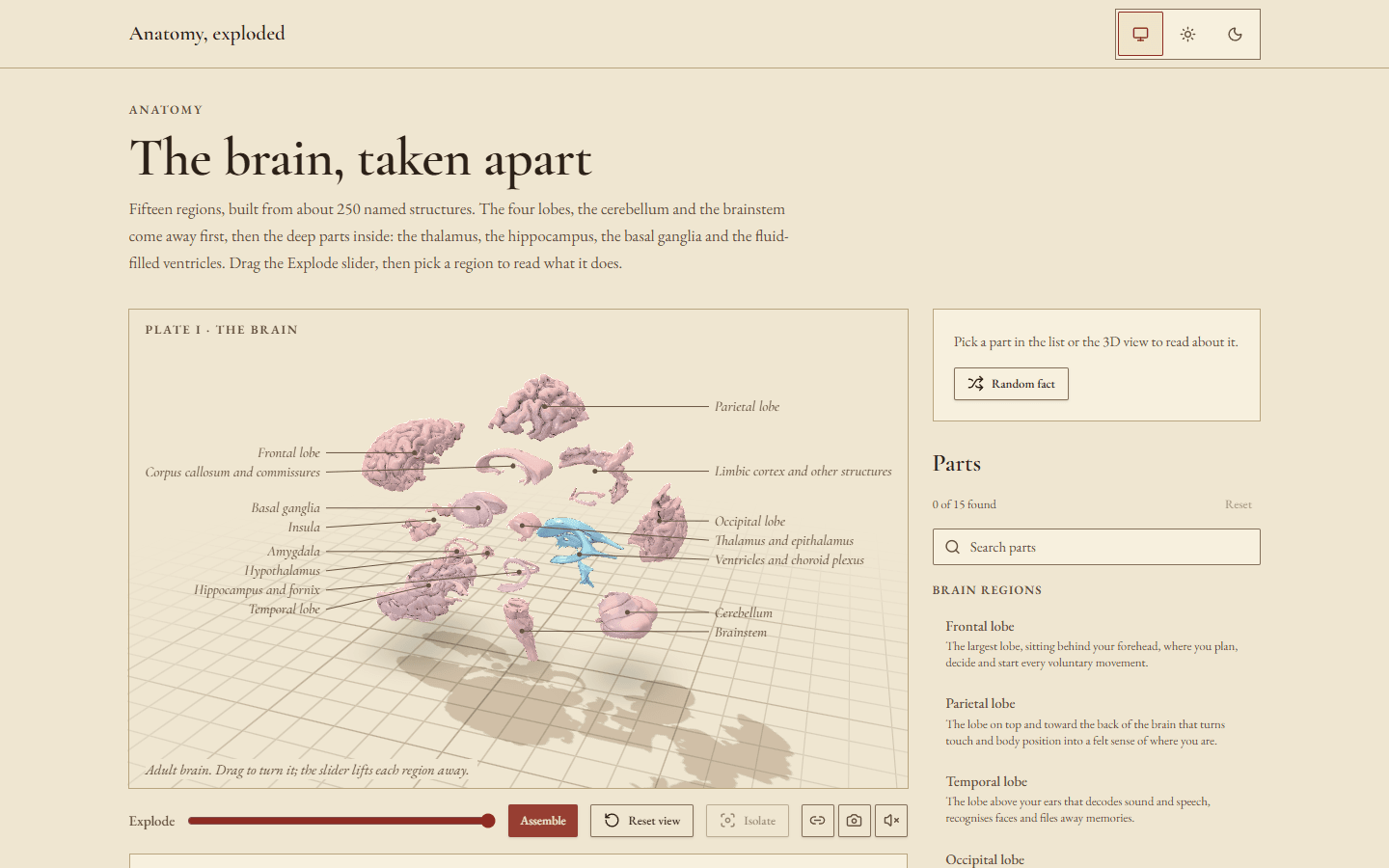 Exploded Anatomy screenshot